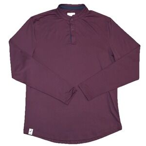 Mantra Polo Shirt Mens Large Maroon Long Sleeve Performance Stretch Golf Sport